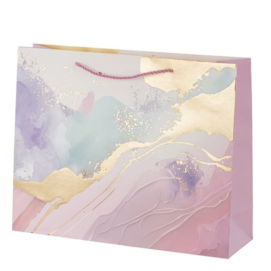 Пакет подарочный (бумага 210г/м2, блок микс 12шт), L39 W11 H30 см, 4в.