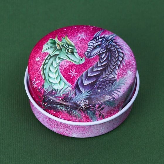 !09 Новогодняя свеча в банке «Все сбудется», сирень, d = 4,8 см