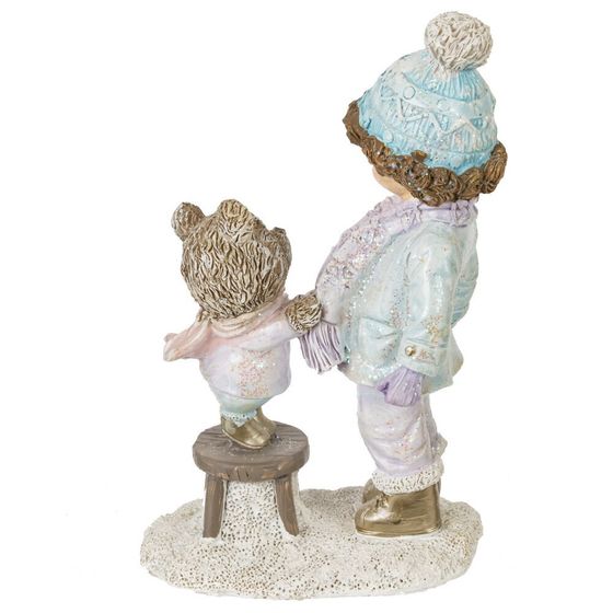 Фигурка декоративная &quot;Мальчик и медвежонок&quot;, L9 W5 H13,5 см