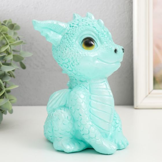 !09 Фигурка "Дракоша" 17,5х11,5х12,5 см, цвет бирюзовый