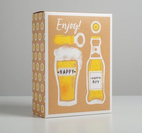 !09 Коробка (набор 4 штуки) складная «Happy», 22 × 30 × 10 см.