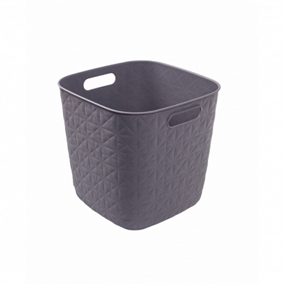 Корзина квадратная SOFTEX Q тёмно-серая 15л