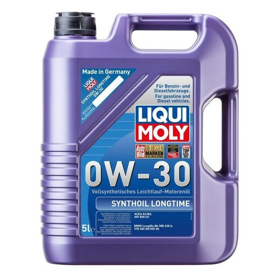 Масло моторное LiquiMoly Synthoil Longtime 0W-30 SM A3/B4, синтетическое, 5 л