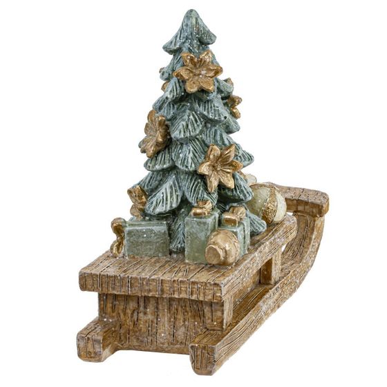 Фигурка декоративная &quot;Елочка на санках&quot;, L11 W4,5 H10 см