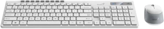 Клавиатура+мышь Genius SlimStar 8230 BT беспроводной белый (31340015402)