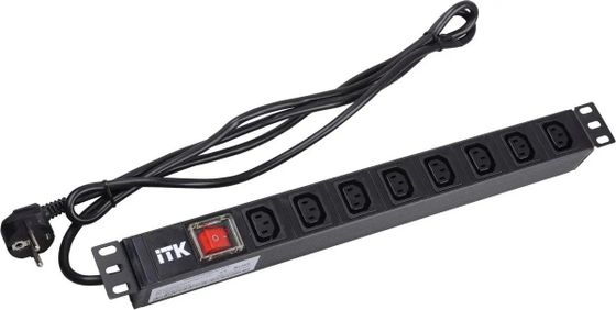 Блок распределения питания ITK PH12-8C131 гор.размещ. 8xC13 базовые 16A Schuko 2м