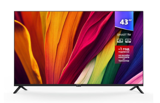 Телевизор LED 42&quot; Триколор H43U5500SA черный SmartTV безрамочный
