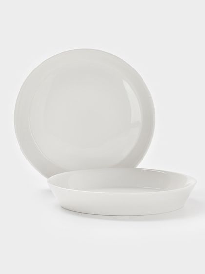 Набор тарелок глубоких 2 шт 21,5х3,5 см Magistro &quot;White Snow&quot; 600 мл