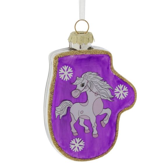 Украшение новогоднее &quot;Варежка с лошадкой&quot;, L6,5 W2 H10,5 см