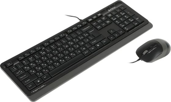 Клавиатура+мышь A4Tech Fstyler F1010 проводной черный/серый