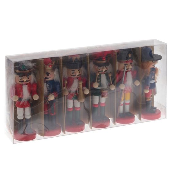 Набор из 6шт Украшение новогоднее &quot;Щелкунчик&quot;, L27 W4 H13,5 см