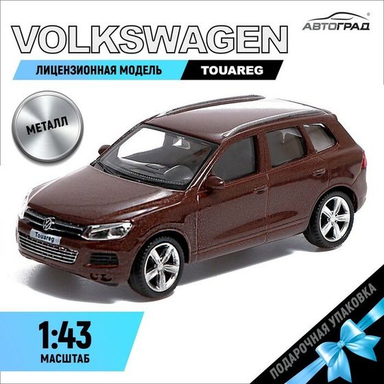 Машина металлическая VOLKSWAGEN TOUAREG, 1:43, цвет коричневый