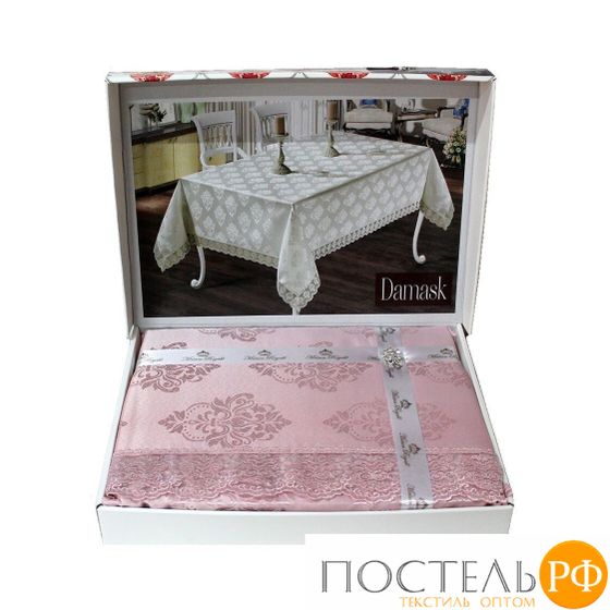 SK-158/05 Скатерть EFOR DAMASK 160*220 гипюр пудровый