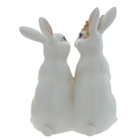 Фигурка декоративная "Зайцы", L17 W10,5 H21 см