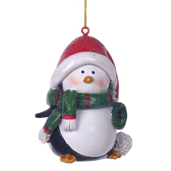 Фигурка декоративная подвесная "Пингвин",  L5 W5 H6,5 см, 2в.