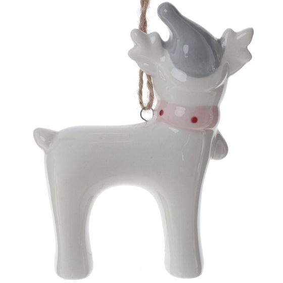 Фигурка декоративная подвесная &quot;Олень&quot;, L8 W3 H11,5 см, 4в.