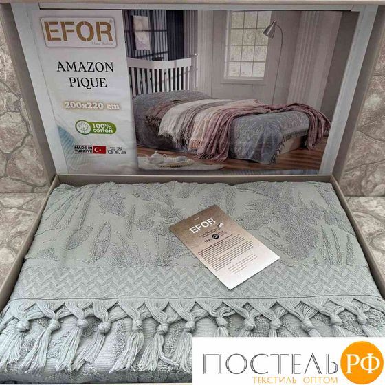 S5116/01 Покрывало EFOR AMAZON махровое (200*220) зеленый YESIL