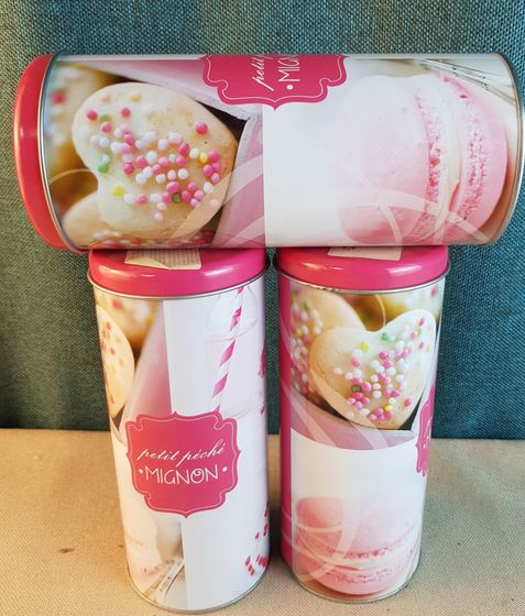 !09 Банка для сыпучих 200 мл (набор 3 штуки) розовые (7x7x18)