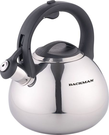 Чайник Backman BM-0705 3л со свистком серебристый
