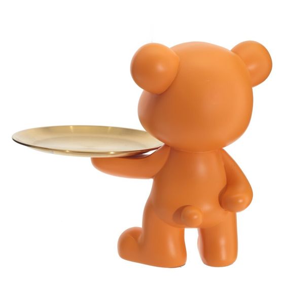 Фигурка декоративная &quot;Медвежонок&quot; с блюдом, Д25 Ш22 В24 см