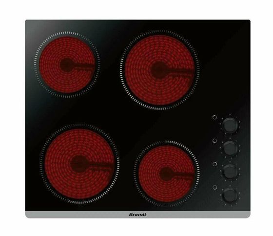 Электрическая варочная панель Brandt BPV6410B черный/серебристый