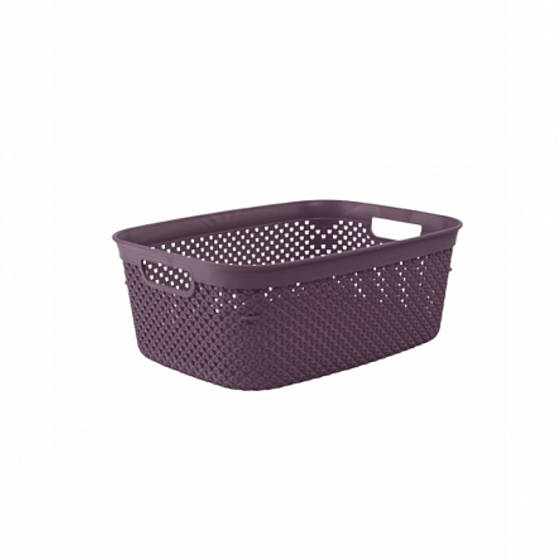 Коробка для хранения DIAMOND фиолетовая M 5л с ручками
