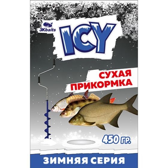 Прикормка зимняя ICY «Плотва» сухая, пакет, 450 г, цвет красный