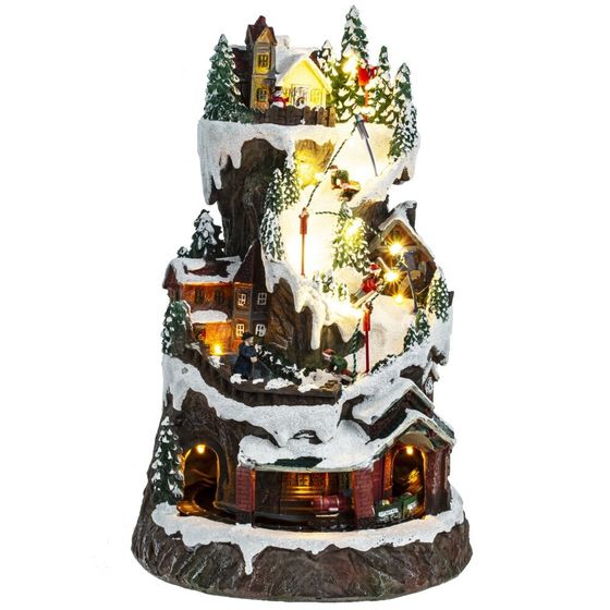 Фигурка декоративная &quot;Рождество&quot; (4 мелодии, подсвет, движ, 3xAA н/п, +USB), L23,5 W23, H38,5 см