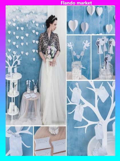 !09 Набор для декора свадьбы «Счастливый день», 21 х 29,7 см