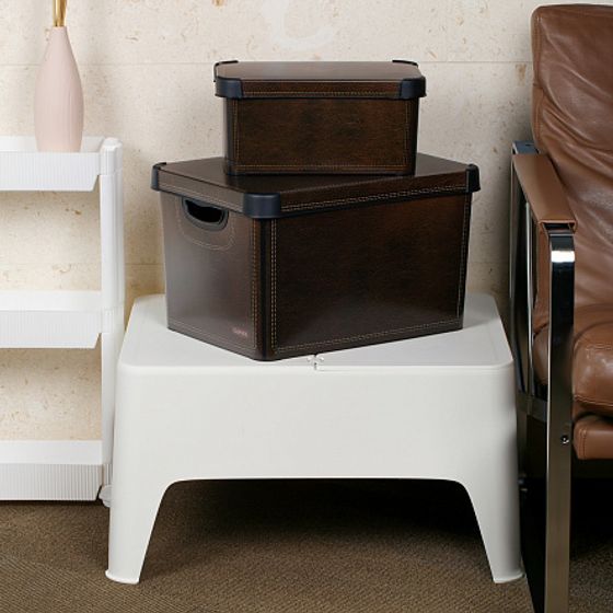 Короб (ящик) для хранения СТОКГОЛЬМ 6л LEATHER