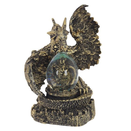 Фигурка декоративная в стекл.шаре &quot;Дракон&quot;, D 6 см, L16 W13 H23 см