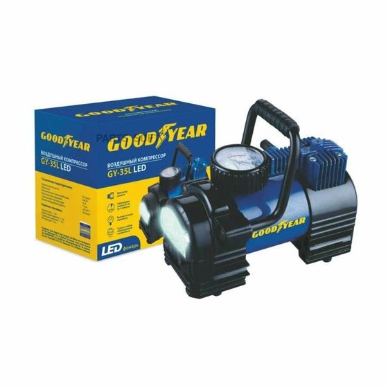 Автомобильный компрессор Goodyear GY000104 GY-35L LED 35л/мин 1м