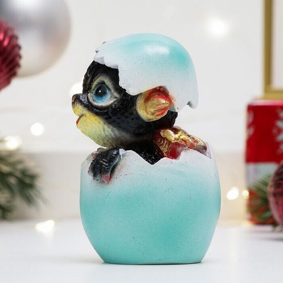 !09 Набор из 2-х фигурок - Фигура "Дракошка в яичке" 5,5х5х8 см. цвет черный