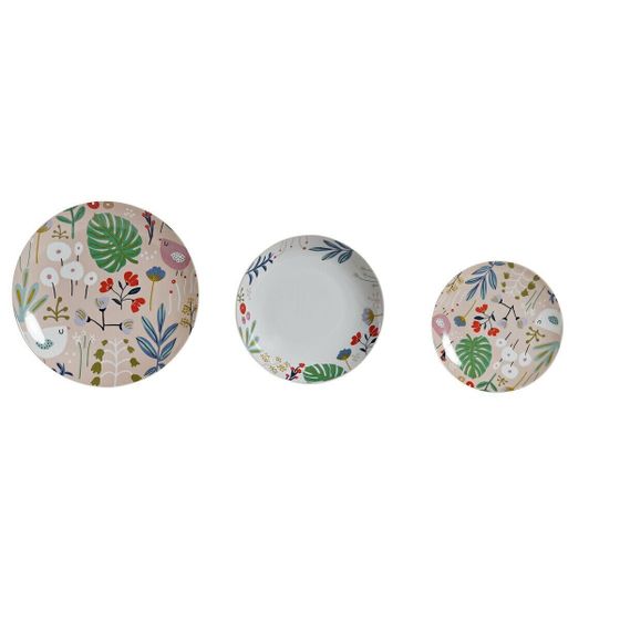 Мыльница DKD Home Decor разноцветная, городские цветы 27 x 27 x 3 см 18 предметов (18 шт.)