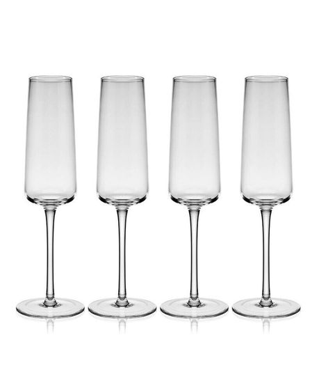 Cora 8 Ounce Flute Glass 4-Piece Set