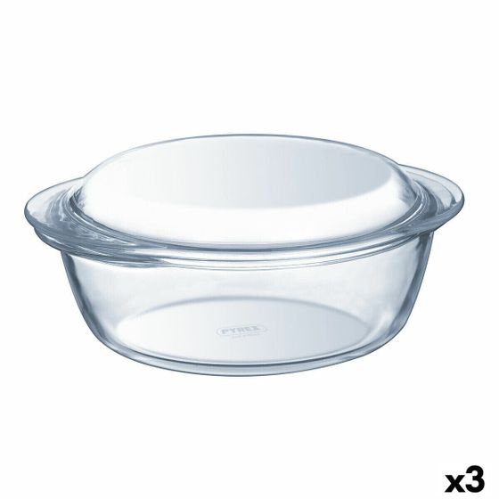 Кастрюля с крышкой Pyrex Essentials Прозрачный 1,4 L (3 штук)