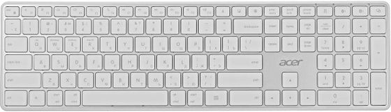 Клавиатура Acer OKR301 беспров. белый/серебристый BT/Radio (ZL.KBDEE.015)