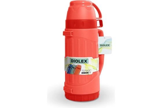 Термос Diolex DXP-1000-R 1л красный +1 чашка