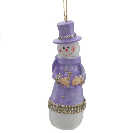 Фигурка декоративная подвесная &quot;Снеговик&quot;, L4 W4 H11,5 см, 2в.
