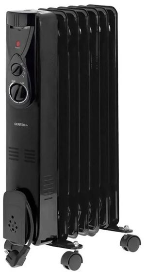 Обогреватель масляный Centek CT-6200 1500Вт 7 секций черный