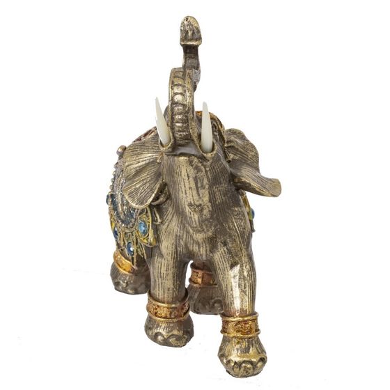 Фигурка декоративная "Слон", L11 W5,5 H13 см, 1 штука, дизайн микс