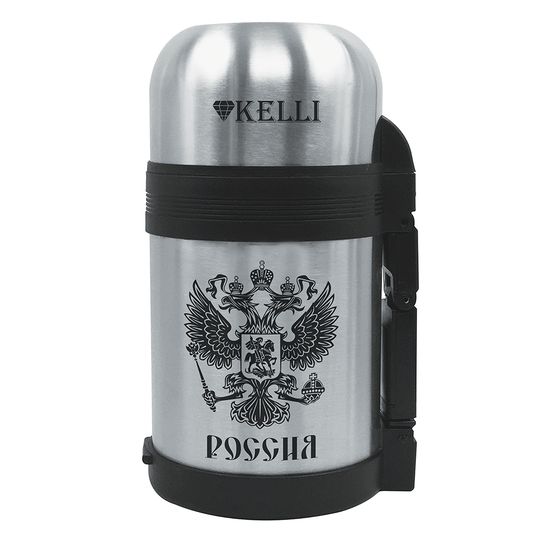 Термос Kelli KL-0913 1,5л с чашкой серебристый