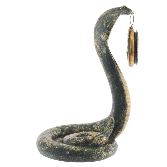 Фигурка декоративная с часами &quot;Змея&quot; (1хAA н/п), L23 W28 H36,5 см