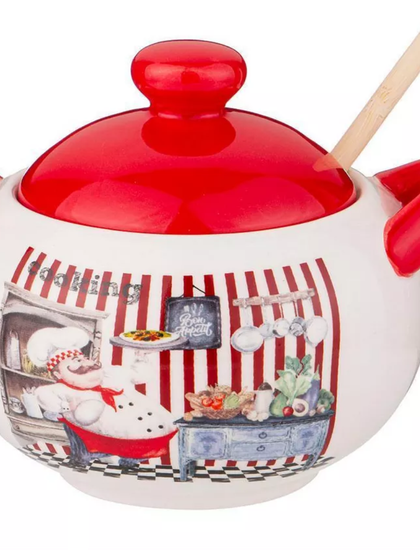 !09 БАНКА ДЛЯ МЕДА КОЛЛЕКЦИЯ &quot;BELLISSIMO&quot; 13,7*11,5*10,5 СМ