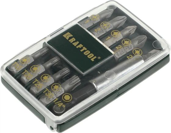 Набор бит Kraftool 26130-H10 10пр. для шуруповертов/дрелей