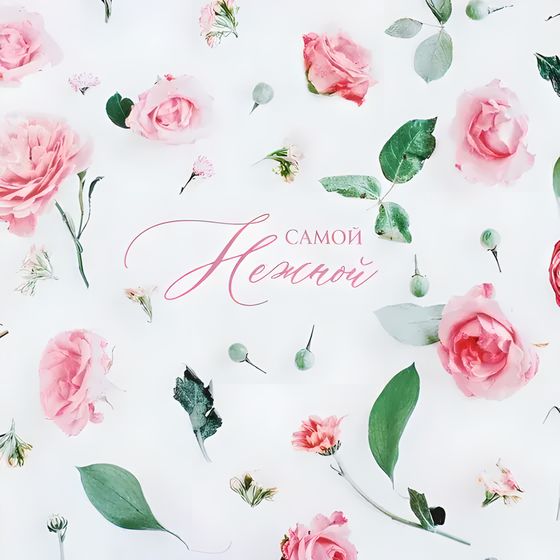 !09 Бумага (набор 5 листов) глянцевая «Самой нежной», 50 × 70 см.