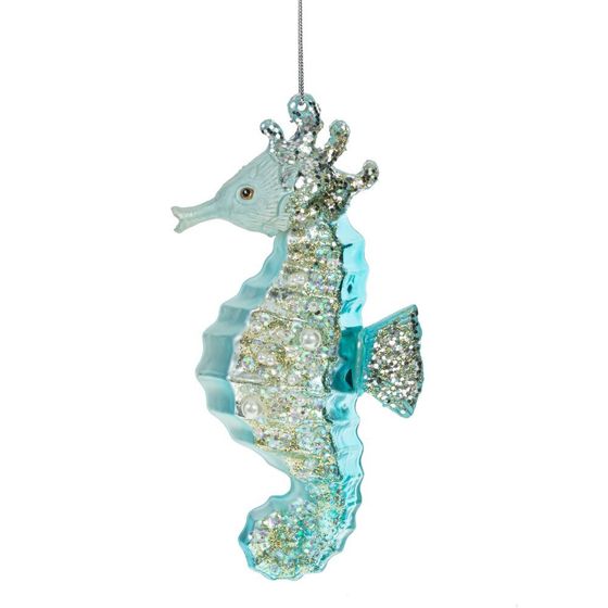 Украшение новогоднее &quot;Морской конек&quot;,  L7 W4 H13,5 см, 2в.