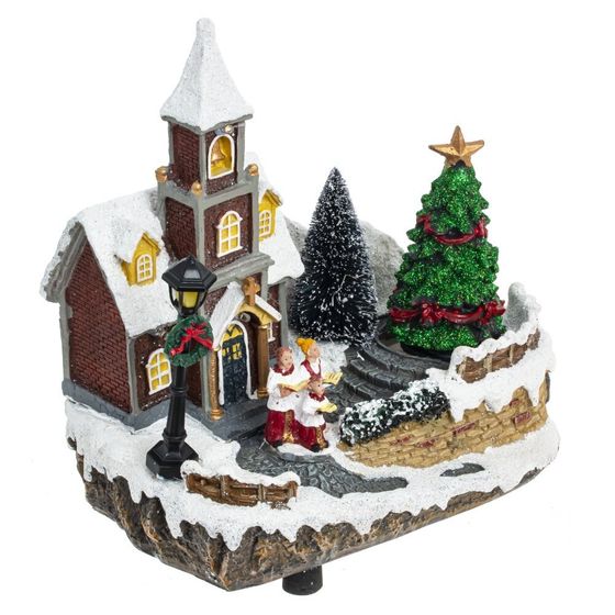 Фигурка декоративная &quot;Рождество&quot; (4 мелодии, подсвет, движ, 3xAA н/п, +USB), L19,5 W13,4 H21,5 см