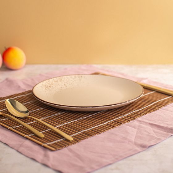 Тарелка обеденная OH!SPLASH бежевый 24см