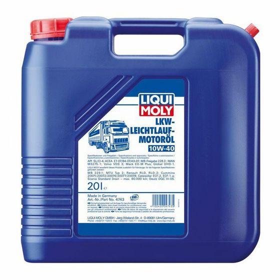 Масло моторное  Liqui Moly LKW-Leichtl.Basic 10W-40, 20 л